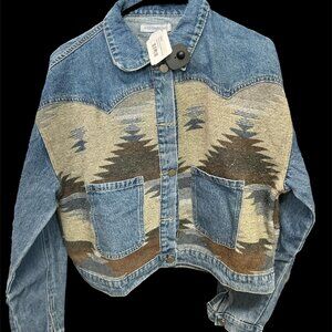 Contrast Denim Western Jacket